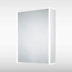 Sensio Bathroom Ainsley Single Door Diffused LED Cabinet Mirror with Bluetooth - 700x564x130mm - Cool White